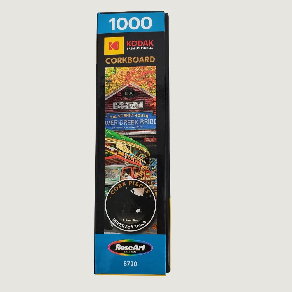 Kodak Premium 1000 Piece Cork Board Puzzle Beaver Creek Bridge RoseArt 8720 - Picture 5 of 9